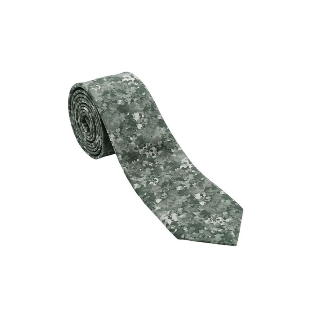 Armani Collezioni Mens Sage Green Floral Silk Neck Tie